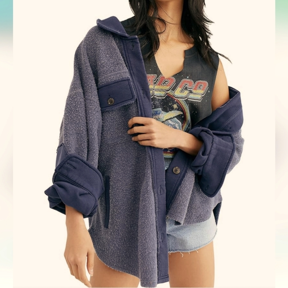 FREE PEOPLE RUBY JACKET. WASHED BLACK. XSMALL